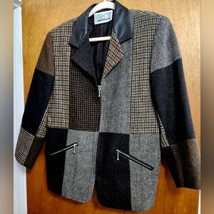 Character Suburbanwear's Classy Patchwork Blazer...Lined, Lux, & "Lawyery."